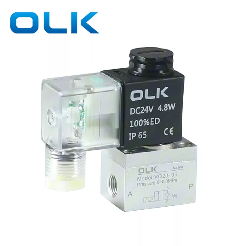 Pilot řady VQ provozoval dvoucestný solenoidový ventil